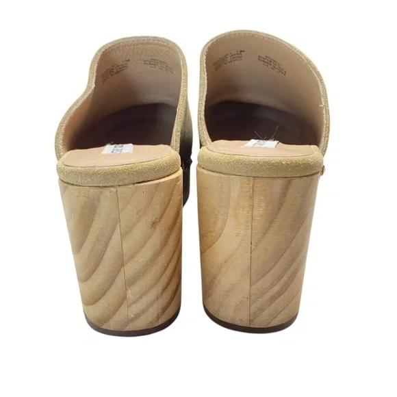 ANTHROPOLOGIE X STEVE MADDEN Brooklyn Clog Taupe Suede Leather Size 7.5 - Picture 5 of 10